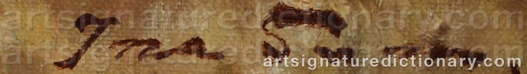 Authentic signature by Ina SJÖSTRÖM on Painting/Watercolour artwork