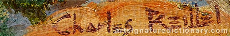 Authentic signature by Charles REIFFEL on Painting/Watercolour artwork