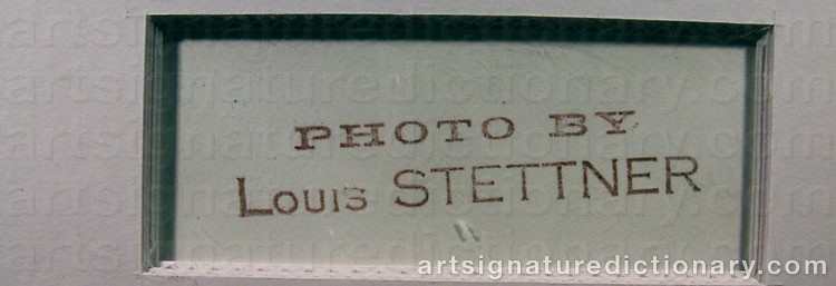 Authentic signature by Louis STETTNER on  artwork