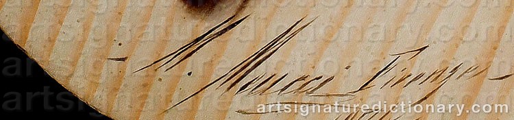Authentic signature by Michelangelo MEUCCI on artwork
