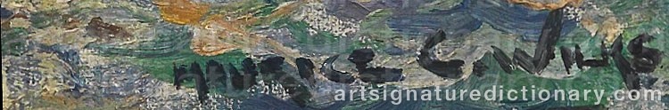 Authentic signature by Maurice Canning WILKS on artwork