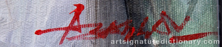 Authentic signature by Chingiz Arif Oglu ABASSOV on Painting/Watercolour artwork