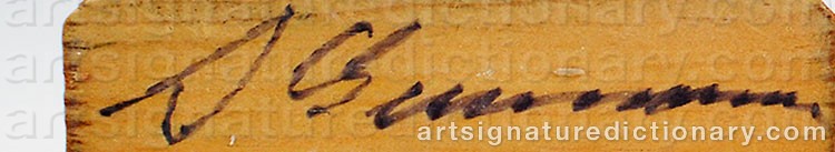 Authentic signature by Sven GUNNARSSON on artwork