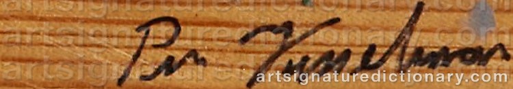 Authentic signature by Per KESSELMAR on  artwork
