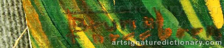 Authentic signature by Bruno FORSSBERG on  artwork