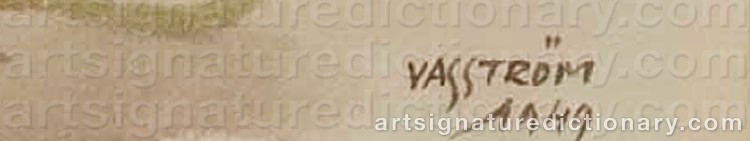 Authentic signature by Eric VASSTRÖM on Painting/Watercolour artwork