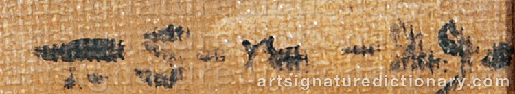 Authentic signature by Teodor SCHALIN on Painting/Watercolour artwork