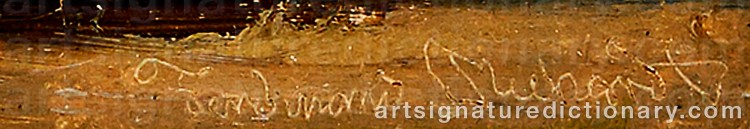 Authentic signature by Ferdinand RICHARDT on Painting/Watercolour artwork