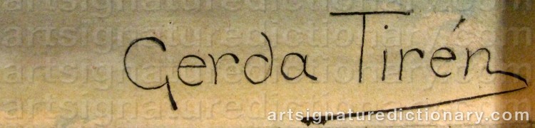 Signature by Gerda TIRÉN