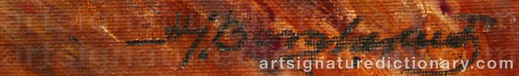 Authentic signature by Hjalmar BERGKRANTZ on artwork