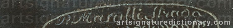 Authentic signature by Pietro MASULLI on  artwork