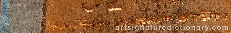 Authentic signature by Björn WECKSTRÖM on artwork