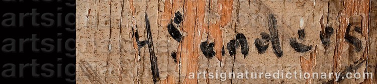 Authentic signature by Johann JUNGBLUT on artwork