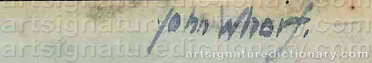 Authentic signature by John WHORF on  artwork