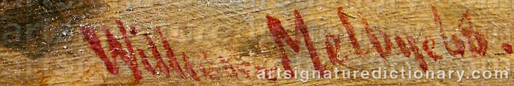 Authentic signature by Vilhelm MELBYE on Painting/Watercolour artwork
