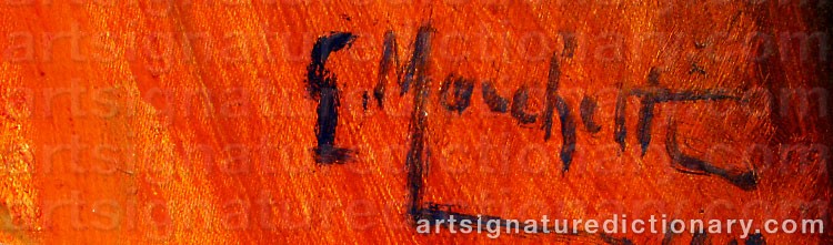 Authentic signature by Ludovico MARCHETTI on  artwork