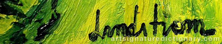 Close-up details showing Bengt LINDSTRÖM signature forgery characteristics