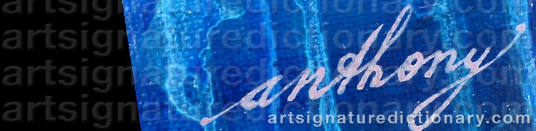 Authentic signature by Anthony STRÜWER on artwork