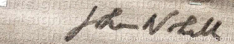 Authentic signature by Johan NOBELL on  artwork