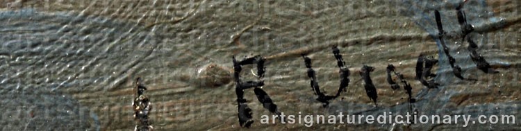 Authentic signature by Ricardo URGELL CARRERAS on artwork