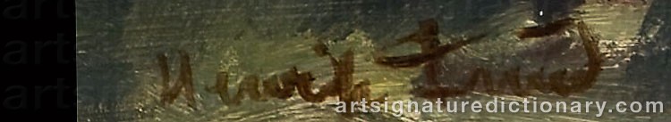 Authentic signature by Henrik LUND on  artwork