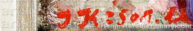 Authentic signature by Irene ‘K:son’ ULLBERG on Painting/Watercolour artwork
