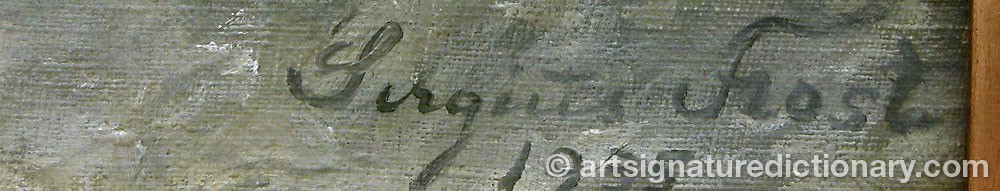 Authentic signature by Sergius FROST on  artwork
