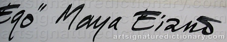 Signature by Maya EIZIN ÖIJER