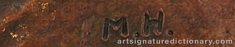 Authentic signature by Malvina Cornell HOFFMAN on artwork