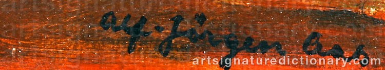 Authentic signature by Alf-Jørgen AAS on  artwork