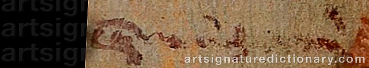 Authentic signature by Giuseppe AMISANI on artwork