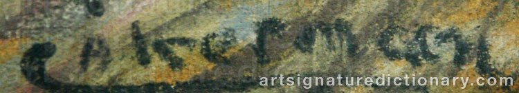 Authentic signature by Carl ÅKERMAN on  artwork