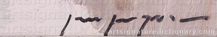 Authentic signature by Charles C. GRUPPE on artwork
