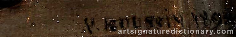 Authentic signature by Victor Marie ROUSSIN on  artwork