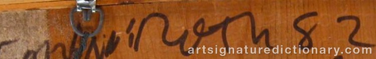 Authentic signature by Jack ROTH on artwork