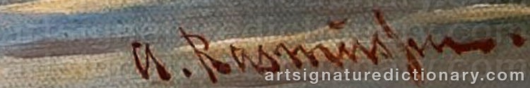 Signature by Georg Anton RASMUSSEN