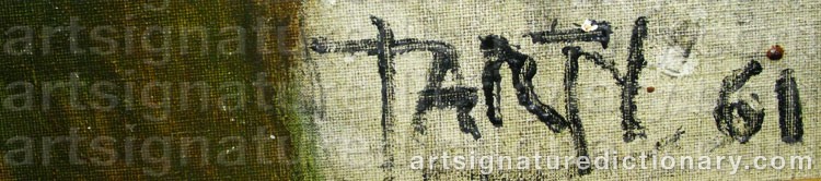 Authentic signature by Vicente ‘Tarty’ CLAVO GIL on  artwork