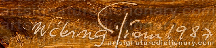 Authentic signature by Wiking FORSSTRÖM on Painting/Watercolour artwork