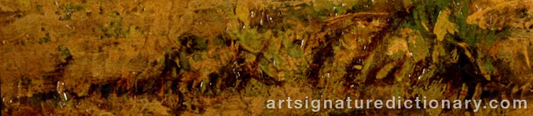 Authentic signature by Constant Guillaume CLAES on  artwork