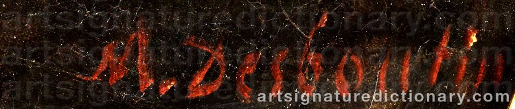 Authentic signature by Marcellin Gilbert DESBOUTIN on  artwork