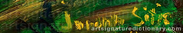 Authentic signature by Joronn SITJE on  artwork