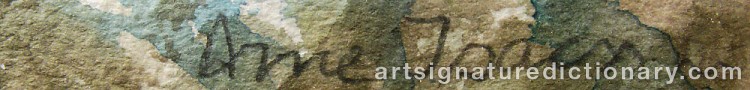 Authentic signature by Arne ISACSSON on Painting/Watercolour artwork