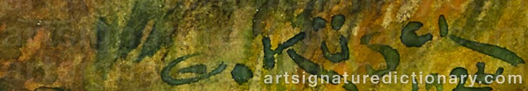 Authentic signature by Ernst KÜSEL on artwork
