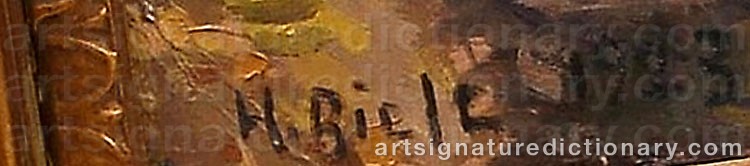Authentic signature by Helmi BIESE on Painting/Watercolour artwork