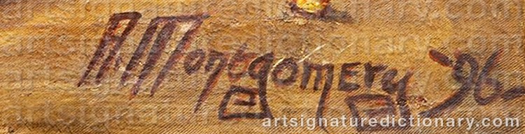 Authentic signature by Alfred MONTGOMERY on Painting/Watercolour artwork