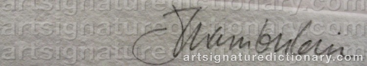 Signature by John CHAMBERLAIN