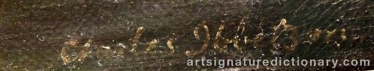 Authentic signature by Charles IBBETSON on  artwork