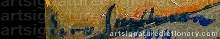 Authentic signature by Eero SNELLMAN on artwork