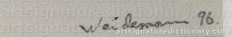 Signature by Jakob WEIDEMANN