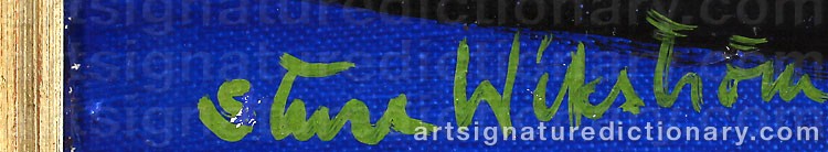 Authentic signature by Sture WIKSTRÖM on  artwork